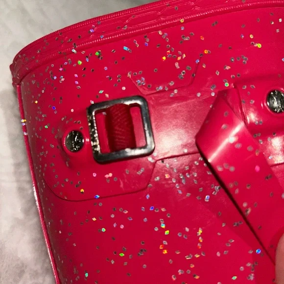 Hunter Kids Original Knee High Giant Glitter Wellington Boots New Without Box - Picture 4 of 11